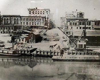 Main at Buffalo Bayou ca. 1890 - Houston, Texas